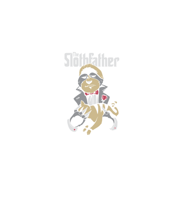Slothfather - Naș Leneș model negru pe tricou