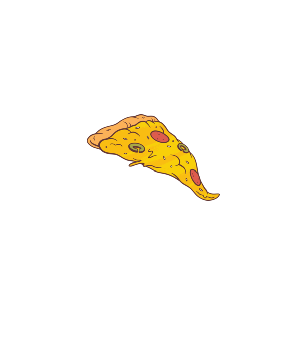Felie de pizza Cuplu model alb pe tricou