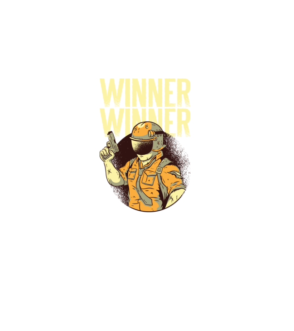 Winner Winner Chicken Dinner PUBG tricou model negru pe tricou