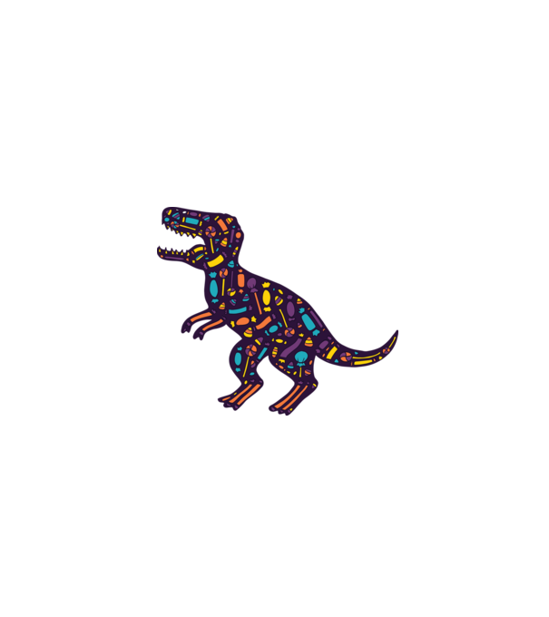 Dino bomboane model gri pe tricou