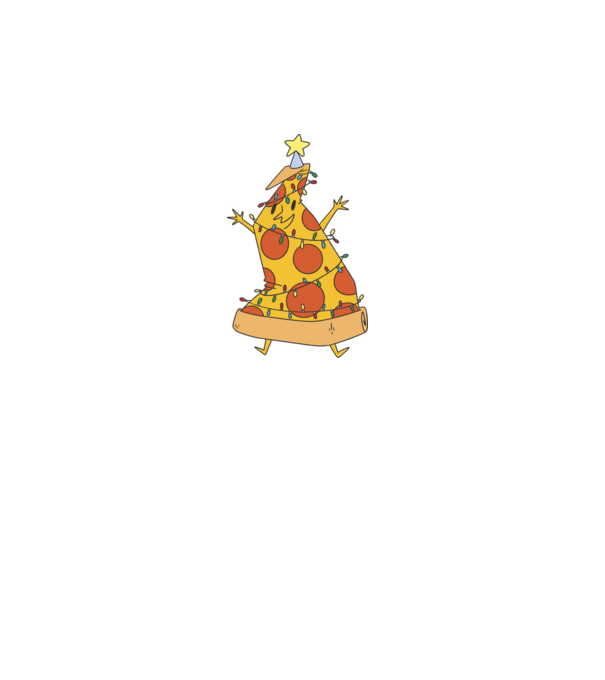 Pizza pom de Crăciun model turcoaz pe tricou