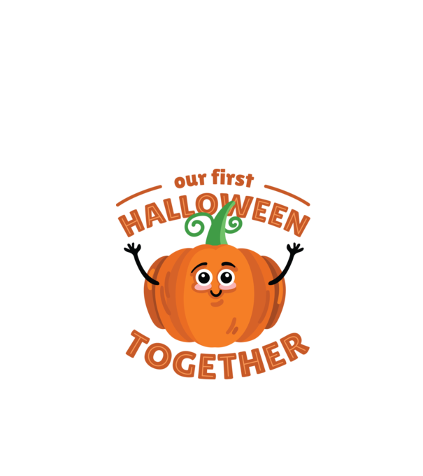 Primul nostru Halloween împreună model negru pe tricou