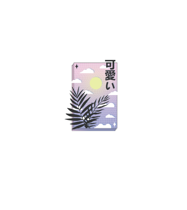 Vaporwave Val model gri pe tricou