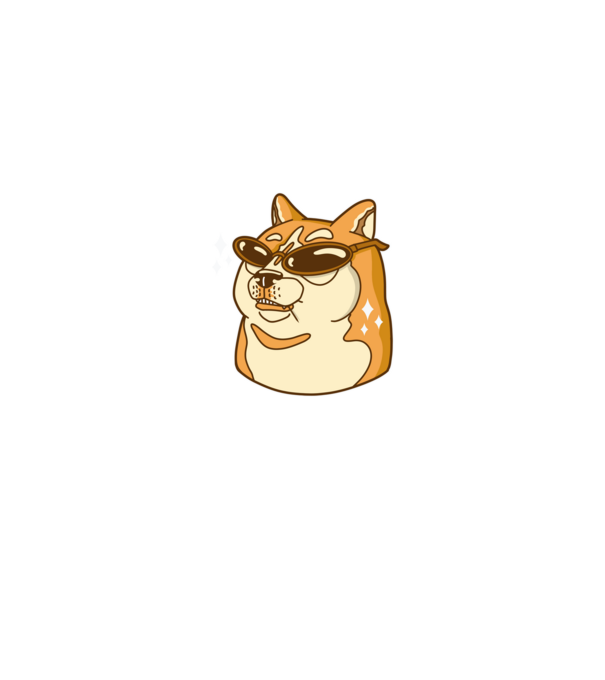 Doge Coin model negru pe tricou