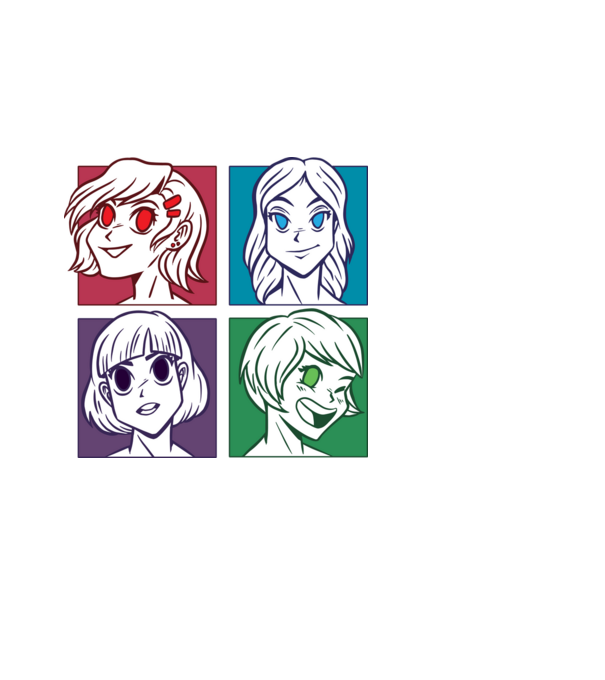 Fețe Anime fată Pop Art model alb pe tricou