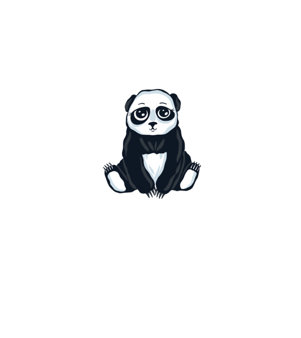 Panda drăguț model albastru jeanși pe tricou