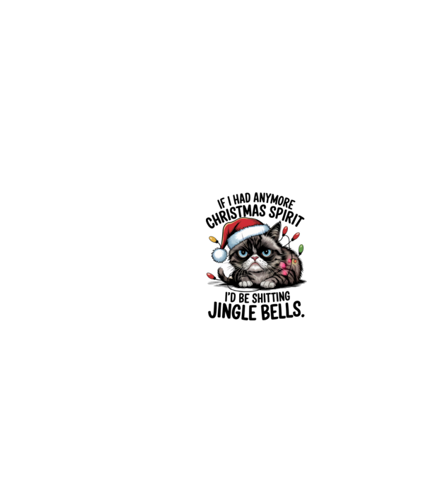 Christmas Spirit Grumpy Cat Alb model alb pe tricou