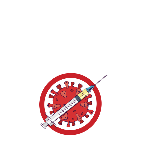Vaccin virus (?) model alb pe tricou
