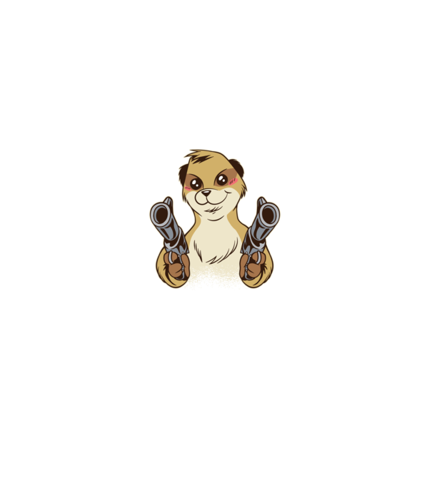 Pew Pew Pew Madafakas Suricată model negru pe tricou