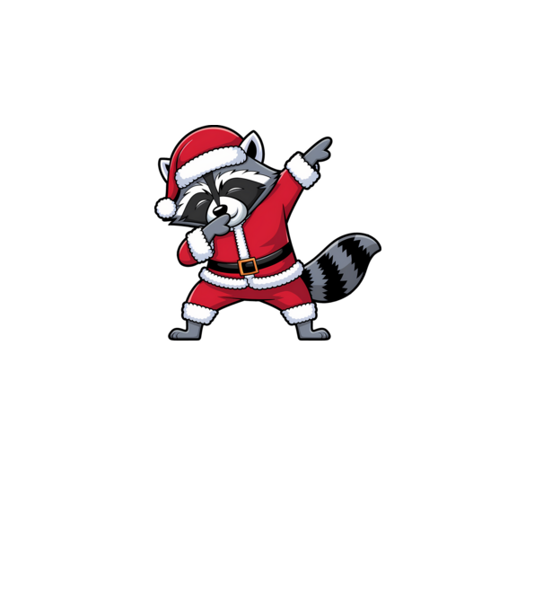 Raton Dab Xmas model alb pe tricou