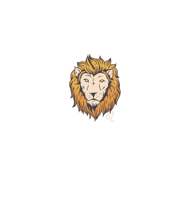 Lion head Horoscope model albastru jeanși pe tricou