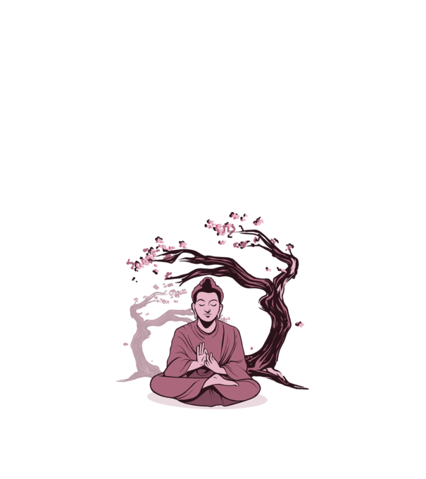 Buddha Meditație model alb pe tricou