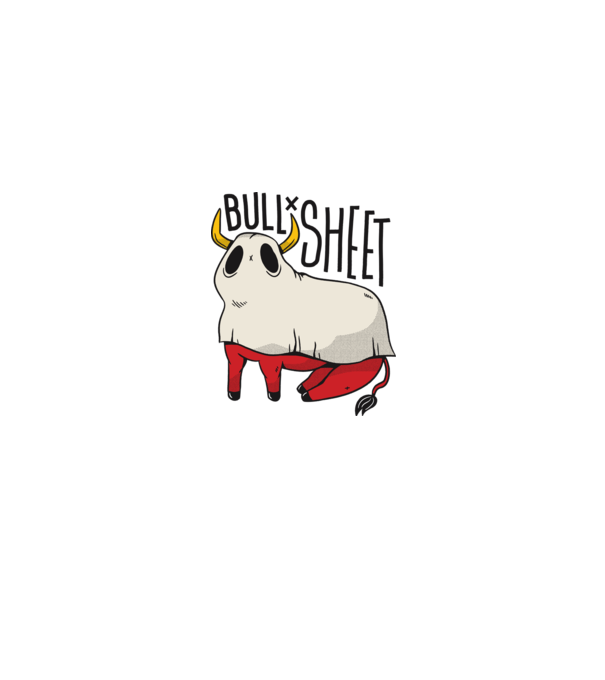 Bull sheet model gri pe tricou