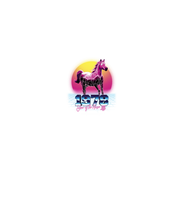 1978 Year of the Horse model gri pe tricou