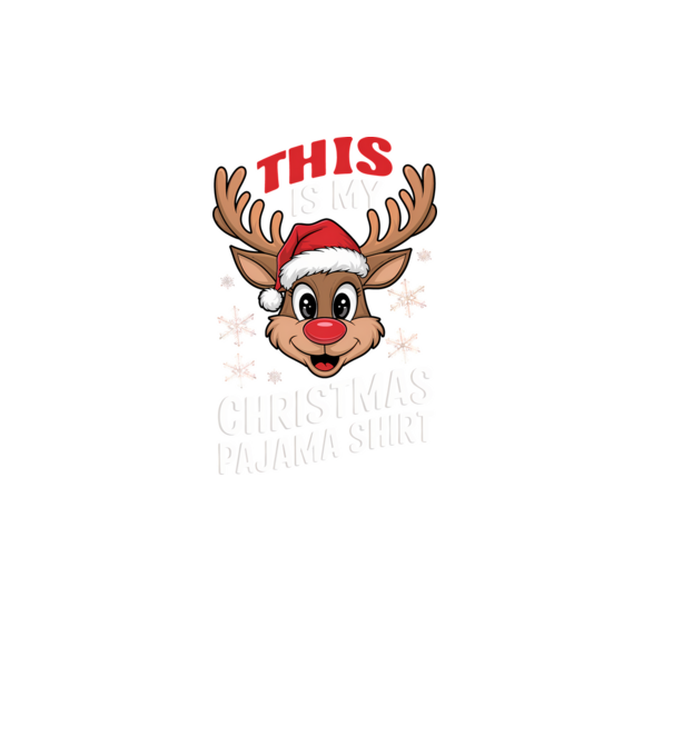 Christmas Pajama Reindeer Negru model negru pe tricou
