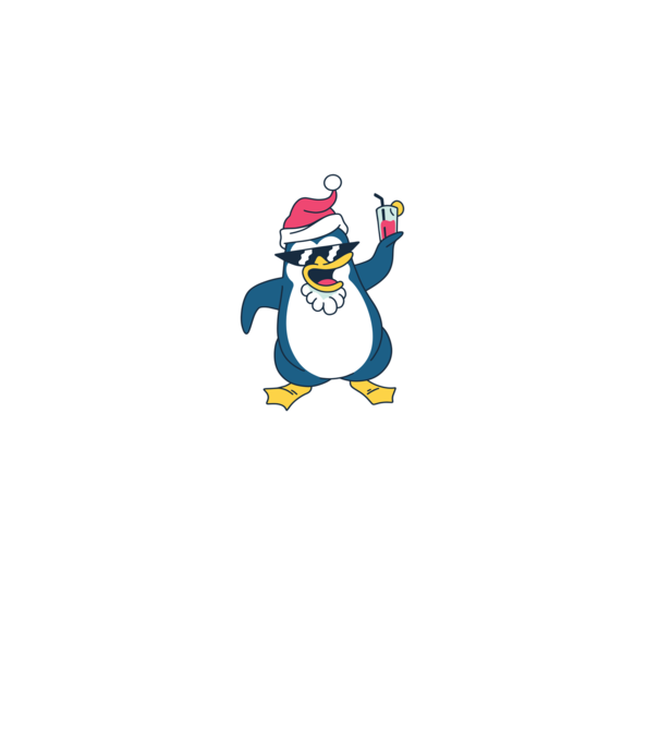 Pinguin de Crăciun model gri pe tricou