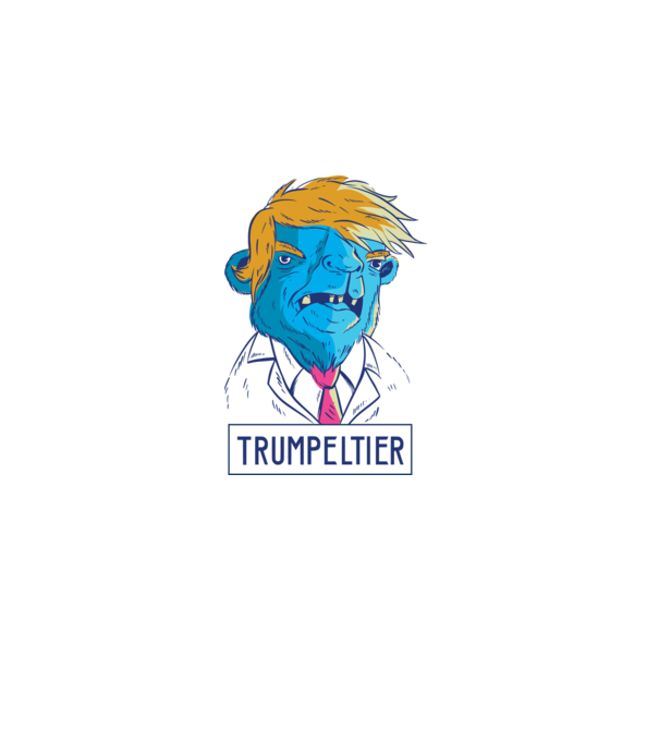 Trumpeltier monstru Trump model alb pe tricou