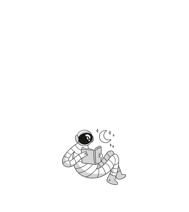 Lectură Astronaut model negru pe tricou