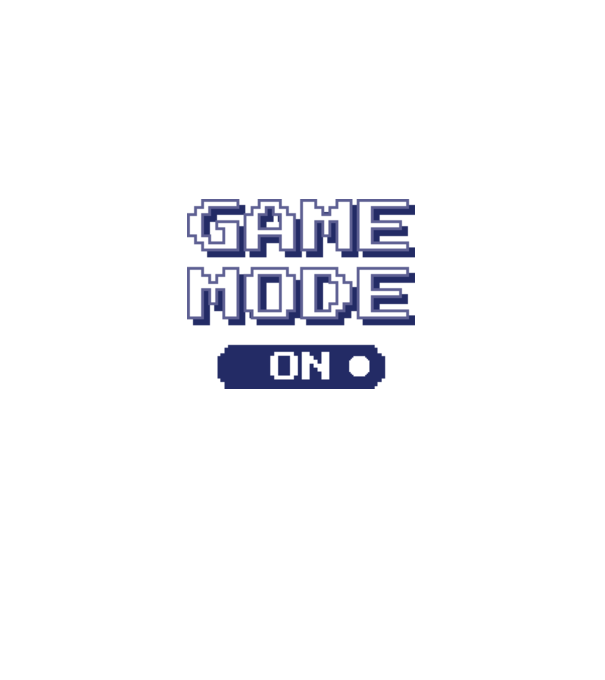 Game mode on Gamer pixel model alb pe tricou