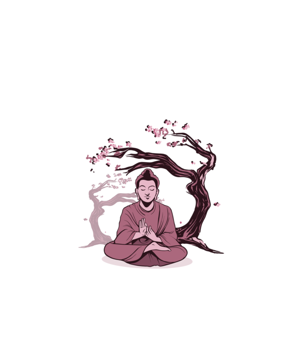 Buddha Meditație model alb pe tricou