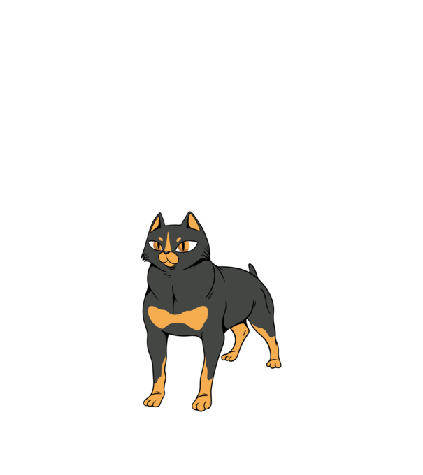 Rottweiler pisică model nisipiu pe tricou