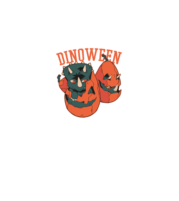 Dinoween model negru pe tricou