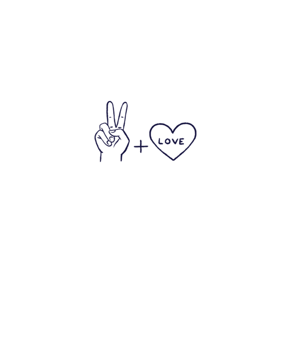 Peace + Love model roz deschis pe tricou