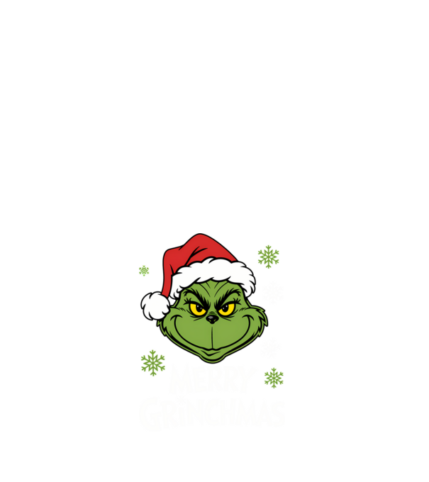 Merry Grinchmas Negru model alb pe tricou