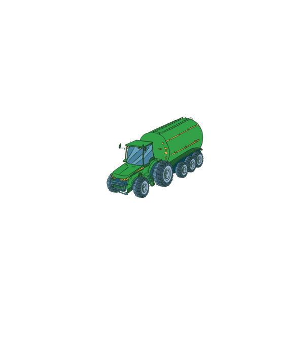 Tractor de recoltare model gri pe tricou