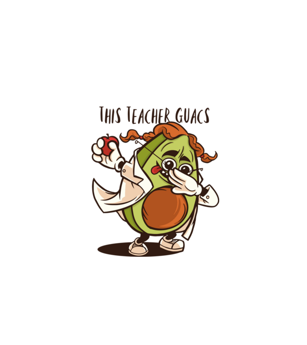 Profesor Avocado DAB model gri pe tricou
