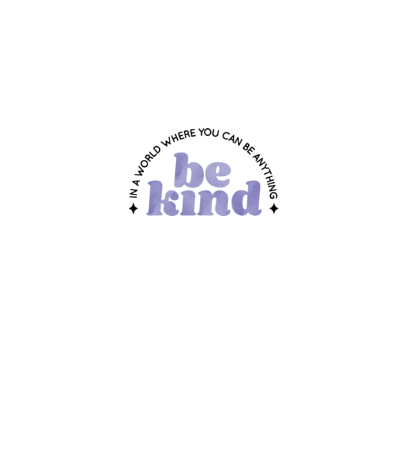 Be kind model alb pe tricou
