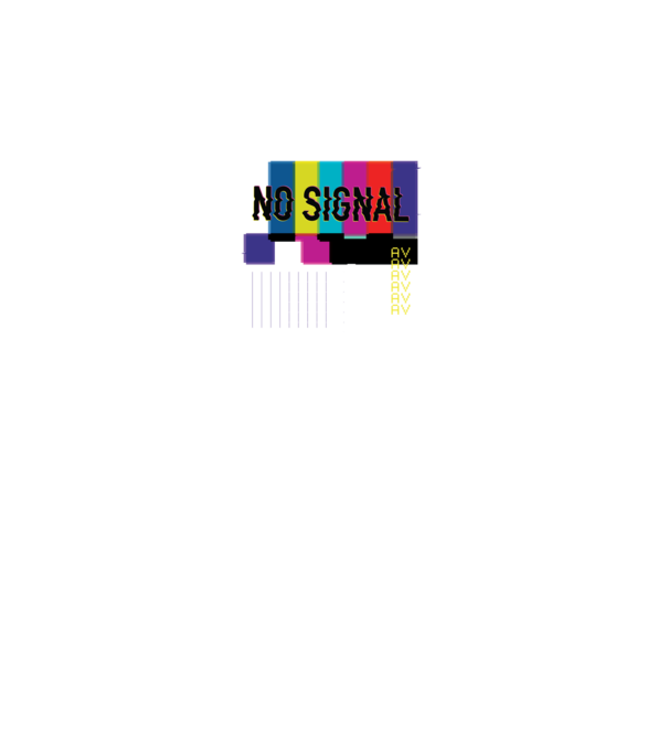 No Signal TV Eroare de transmisie model negru pe tricou