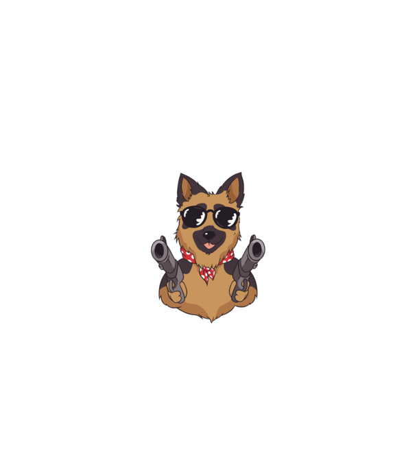 Pew Pew Pew Madafakas Ciobănesc german model negru pe tricou