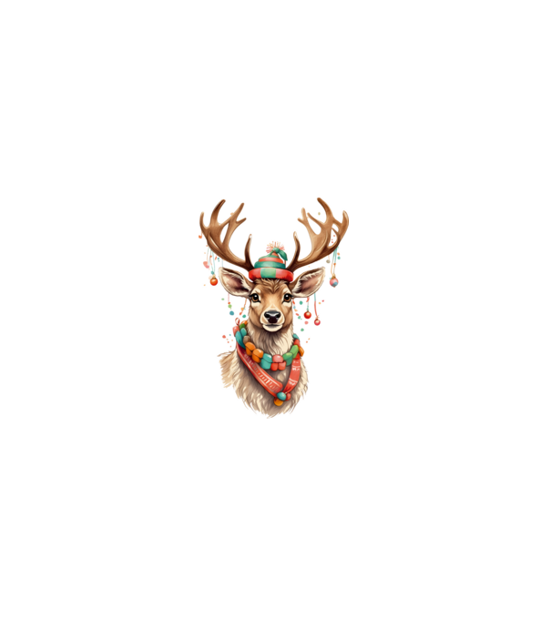 Festive Reindeer model albastru deschis pe tricou