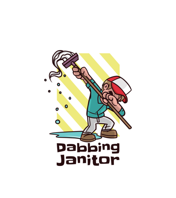 Cleaning DAB model alb pe tricou