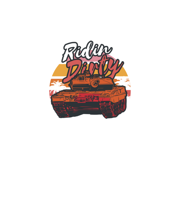 Ridin Dirty tricou cu tanc model turcoaz pe tricou