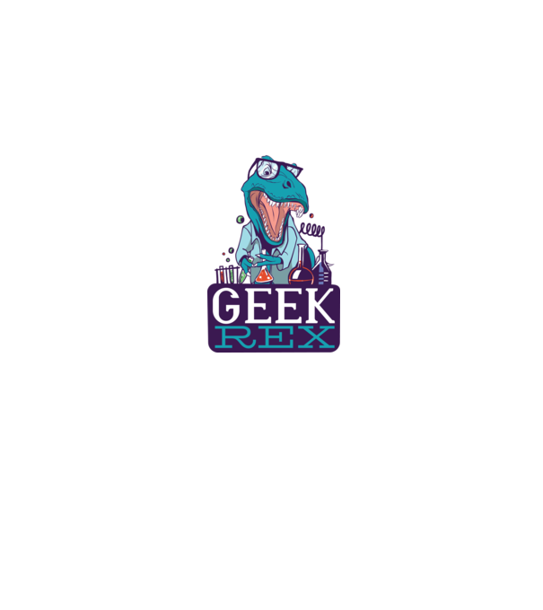 Geek Rex dinozaur tricou model albastru jeanși pe tricou