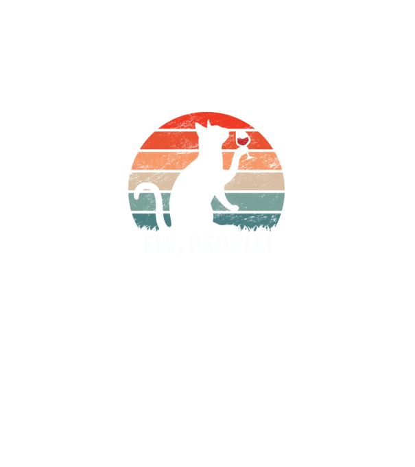 Ew, oameni - Pisică model negru pe tricou