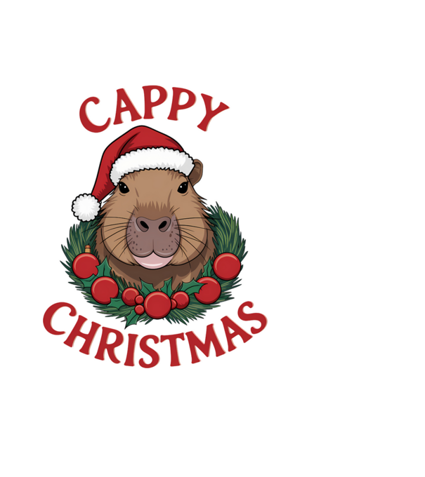 Cappy Christmas 2 model albastru deschis pe tricou