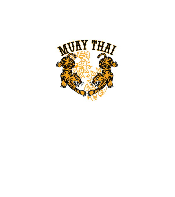 Tigri Muay Thai model gri pe tricou