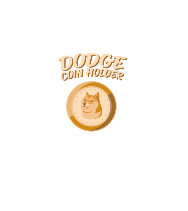 Doge Coin Holder model negru pe tricou