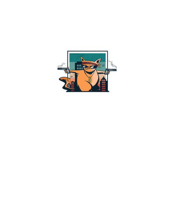 Pew Pew Pew Madafakas Pisică model turcoaz pe tricou