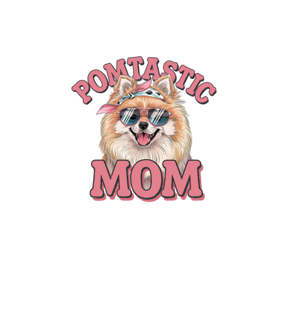 Pomtastic Mom model alb pe tricou