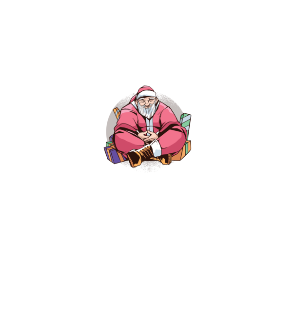 Santa Meditație model gri închis pe tricou