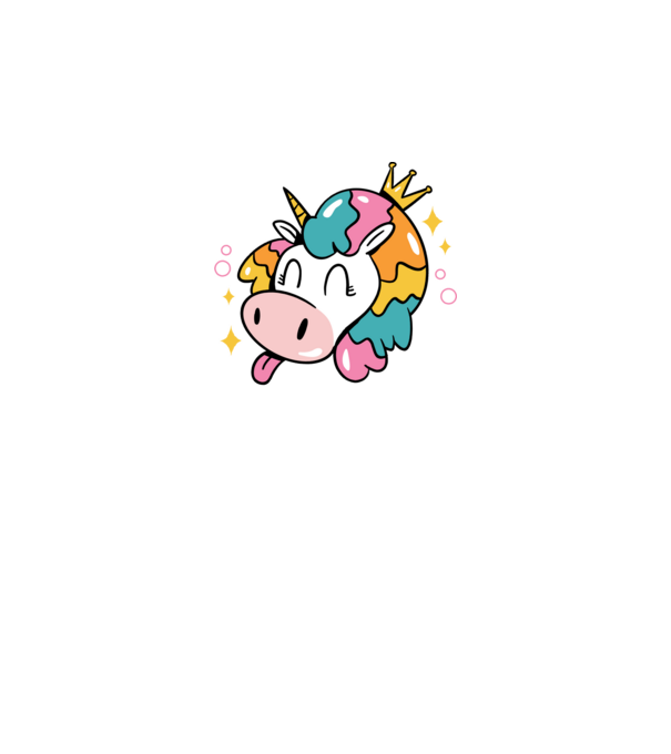 Birthday Princess Unicorn model negru pe tricou