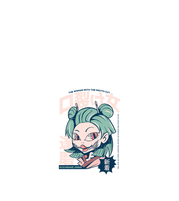 Kuchisake Onna Yokai Anime model nisipiu pe tricou