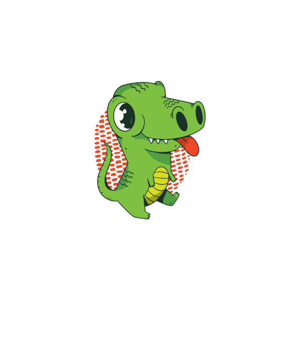 Dinozaur drăguț model gri pe tricou