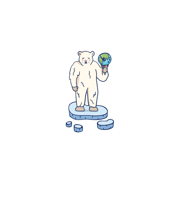 Topirea gheții cu urs polar model verde pe tricou