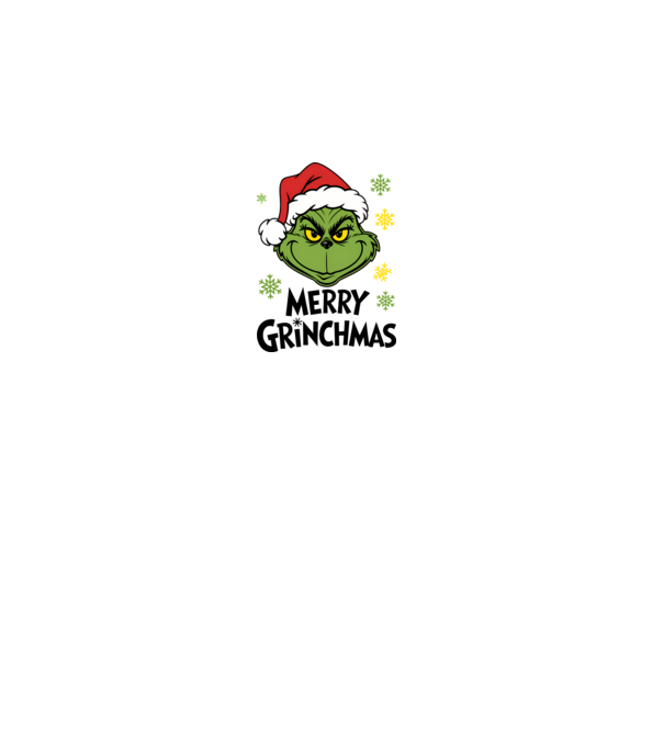 Merry Grinchmas Alb model gri pe tricou