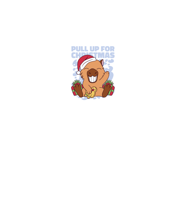 Pull up for christmas Capybara model gri pe tricou